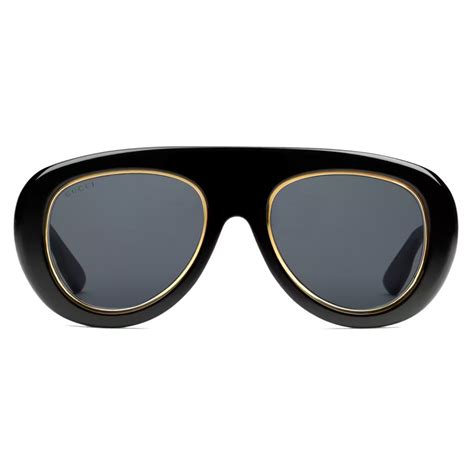 Gucci Navigator Frame Sunglasses 'Black